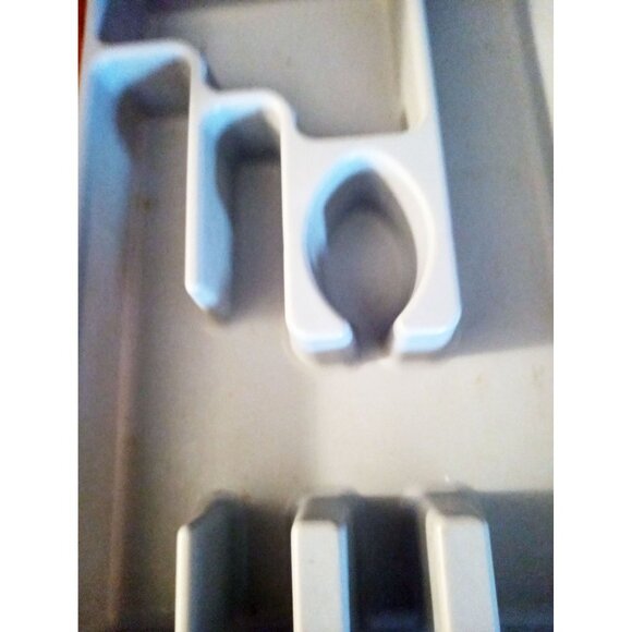 Rubbermaid Blue Plastic Cutlery Organizer Tray Many Compartments Vintage 2921-7 - Picture 9 of 14